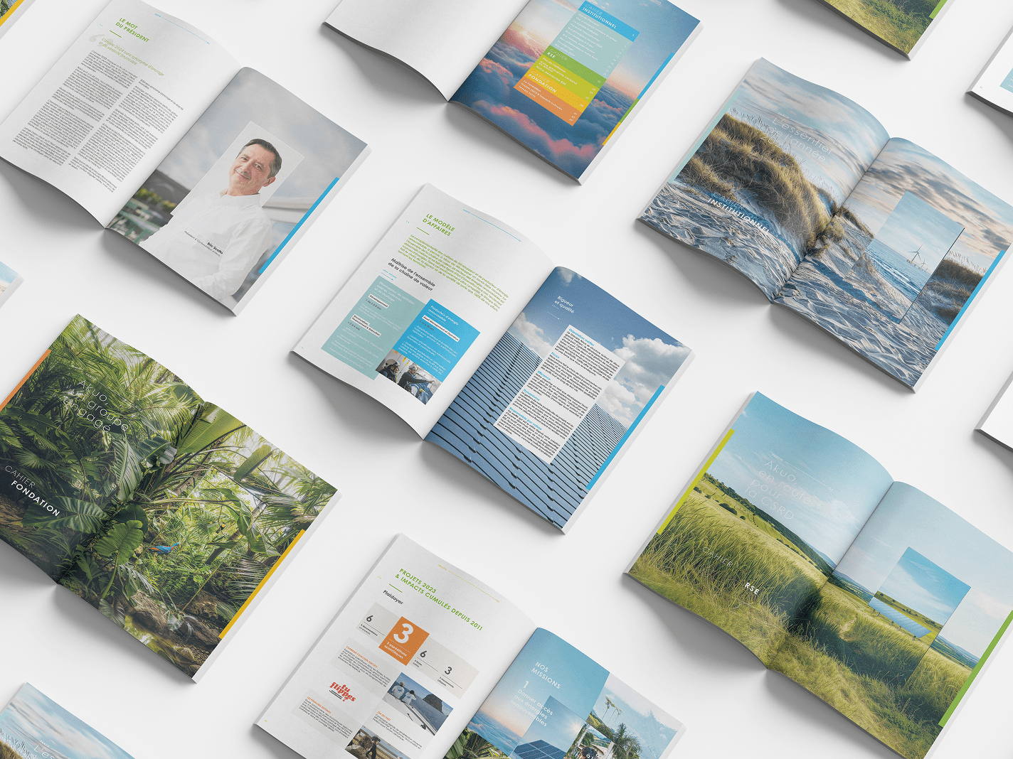 Mockup de présentation de l'édition design et chartée d'Akuo