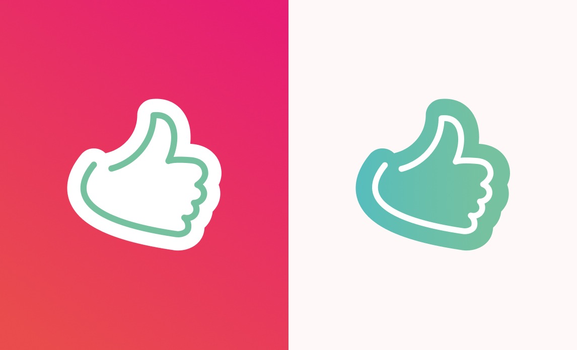 Pictogramme partage - Pouce en l'air