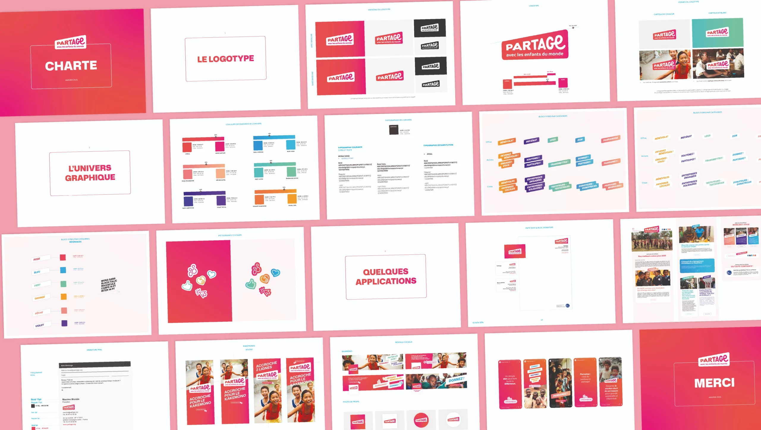 Planche présentant la charte PARTAGE !