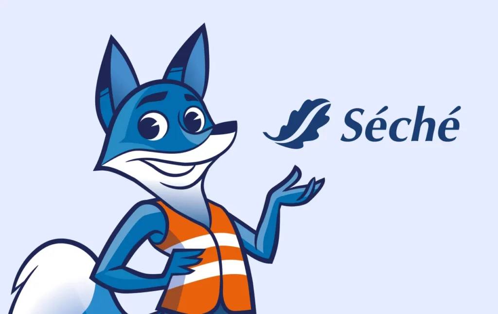 Illustration de la Mascotte Séchée Group - Identité visuelle