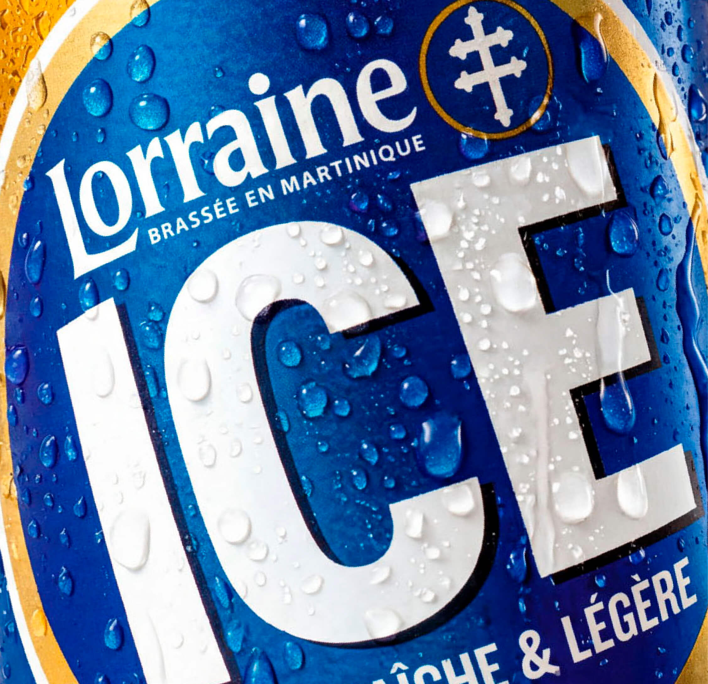 Vue rapprochée de l'étiquette Lorraine Ice